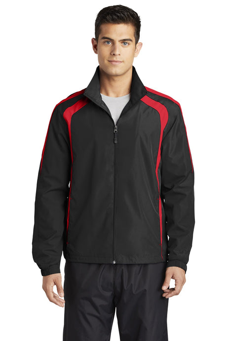 Sport-Tek Men's Colorblock Raglan Jacket popular choice for Man With a stylish and comfortable jacket suitable for various outdoor activities and casual wear