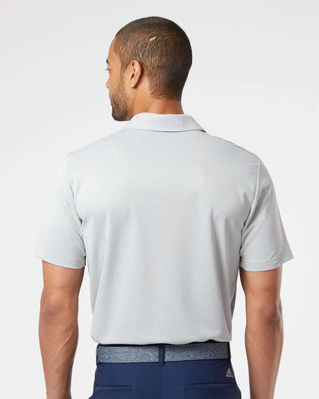 Adidas® Heathered Colorblocked 3-Stripes Polo