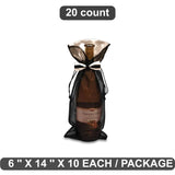 Stylish Bow Tie Organza Wine Bag 6" x 14"