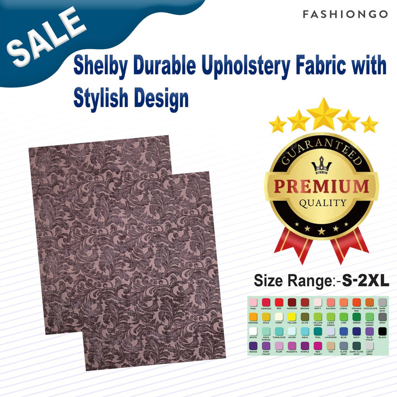 1 Yard Shelby Durable Upholstery Fabric with Stylish Design 56" Width