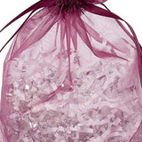 Wide Round Flat Bottom Organza Bags 6 1/2'' x 4'' x 7'' for Gift Bags