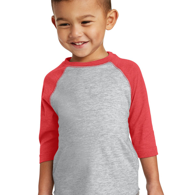 RADYAN® Toddler Baseball Fine Jersey Three-Quarter Sleeve T-Shirt