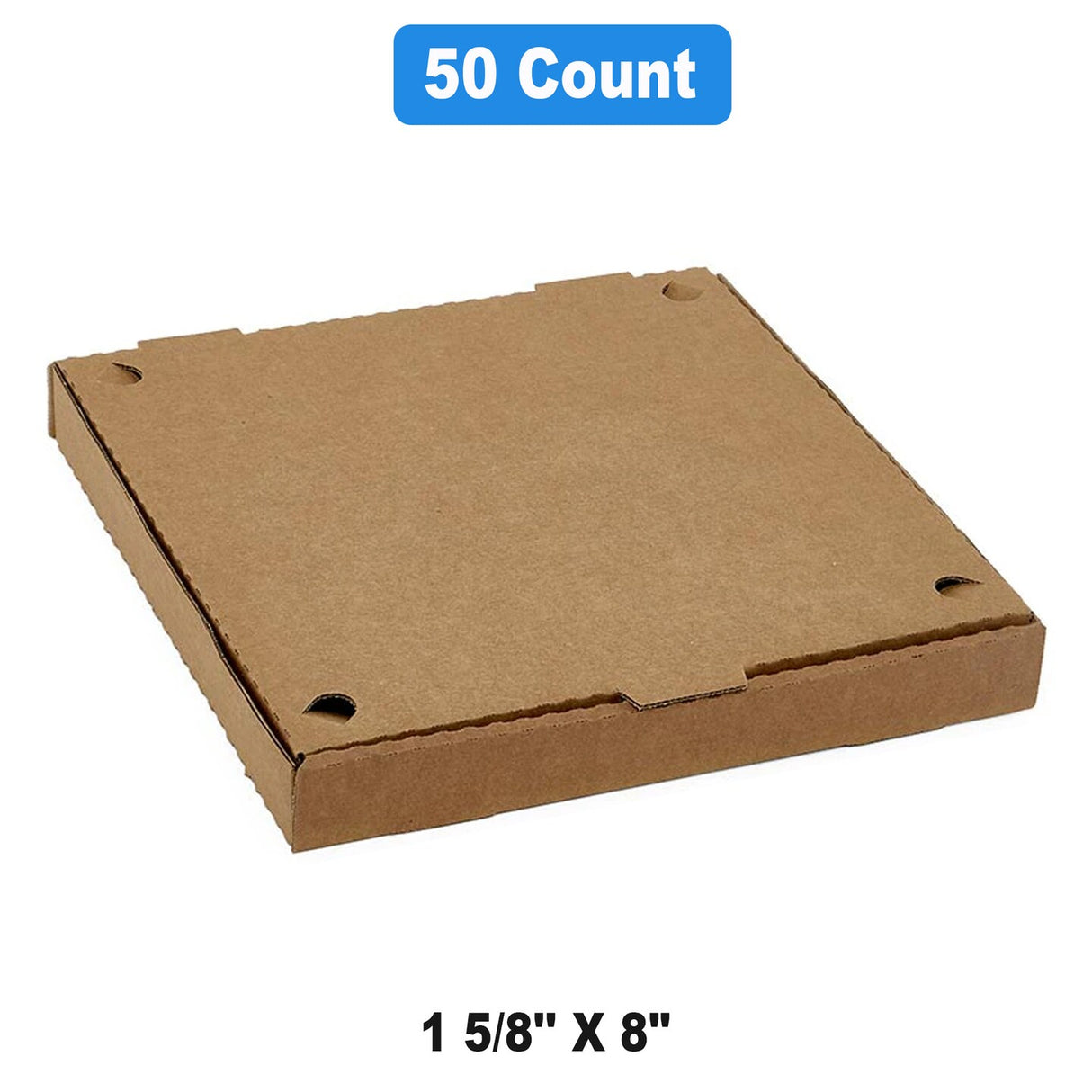 Compact Kraft Pizza Boxes 1 5/8" x 8"