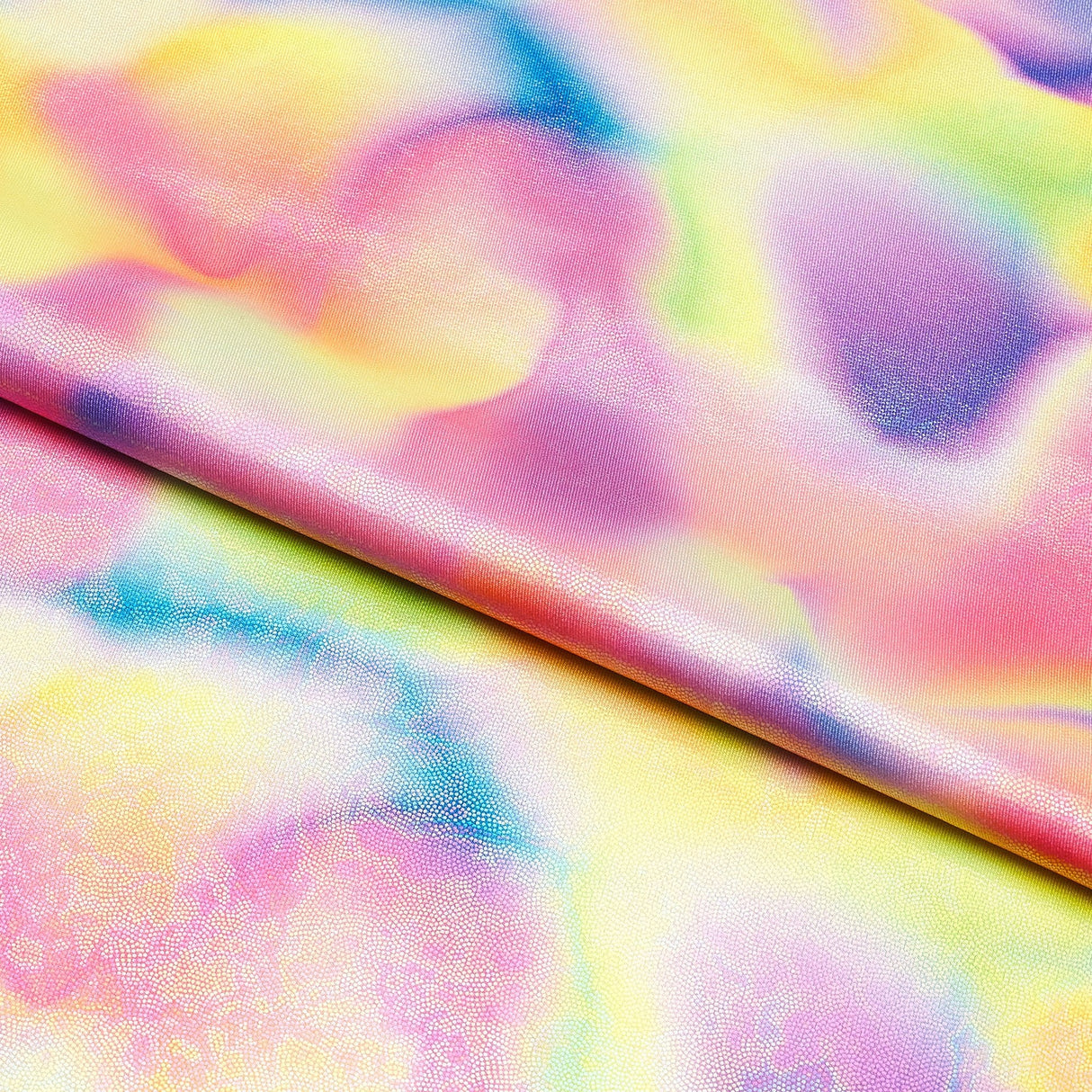 Hologram Spandex Fabric Psyche Blue