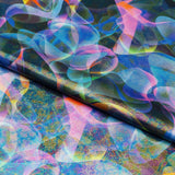 Hologram Spandex Fabric Aurora Blue