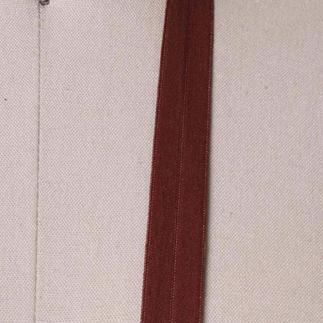 3 Yards Cinnamon Brown Fold Over Bias Soft Elastic Trim 5/8"