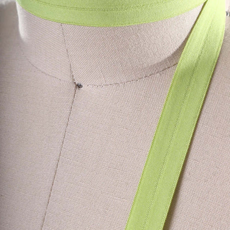 3 Yards Lime Fold Over Elastic 5/8" Soft Trim for Hair Accessories & DIY Crafts