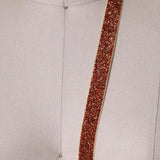 2 Yards Burnt Orange Glitter Elastic Trim 5/8" Stretch for Halloween & Crafts