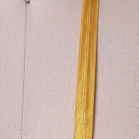 3 Yards 5/8" Gold Fold Over Minimize Irritation Soft Elastic Trim