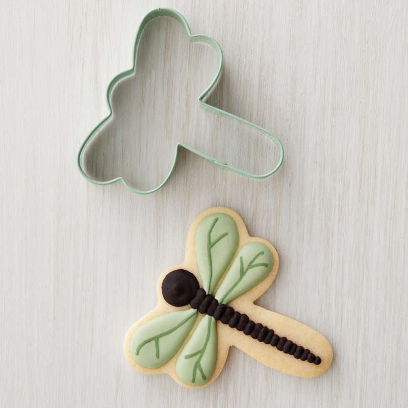 Wilton Metal Spring Flower Cookie Cutter Set, 3-Piece (Flower, Butterfly, Dragonfly)
