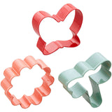 Wilton Metal Spring Flower Cookie Cutter Set, 3-Piece (Flower, Butterfly, Dragonfly)