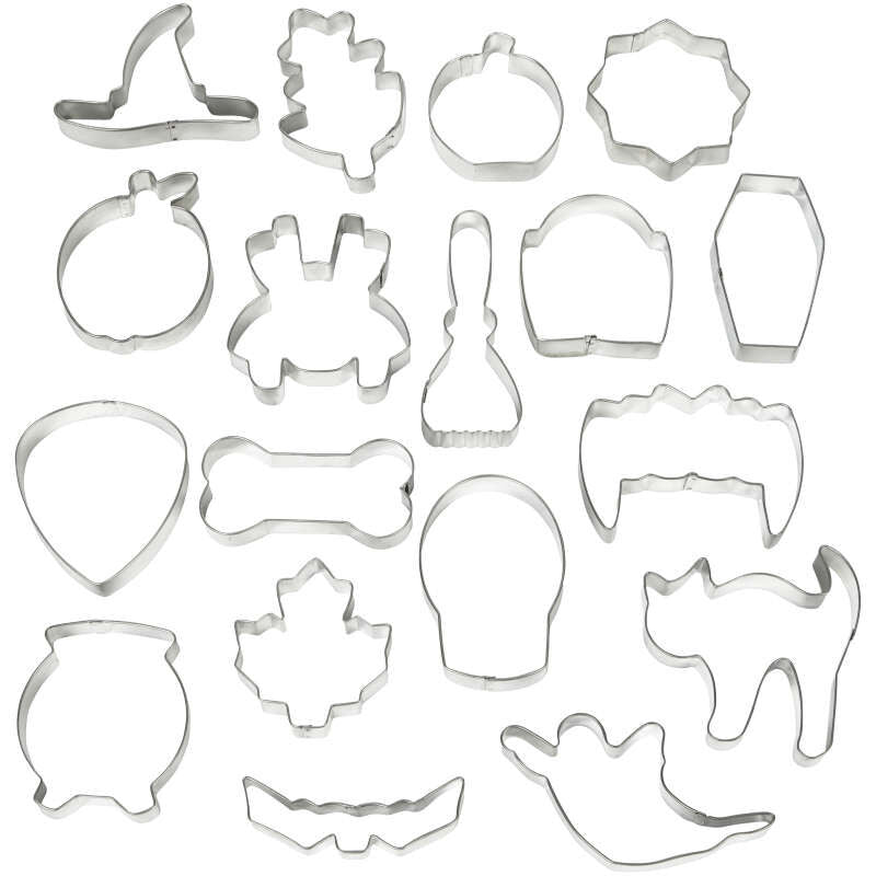 Wilton Fall and Halloween Metal Cookie Cutter Set – 18 Piece