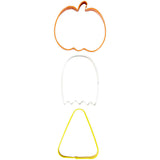 Wilton Pumpkin, Ghost and Candy Corn Cookie Cutter Set, 3-Piece