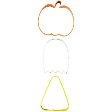 Wilton Pumpkin, Ghost and Candy Corn Cookie Cutter Set, 3-Piece