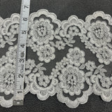 Embroidered Mesh Corded Lace Trim