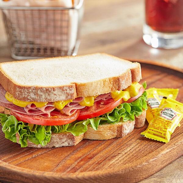 Heinz Yellow Mustard Packets 5.6 Gram - 500/Case