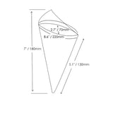 PacknWood Disposable Wooden Cone, 7.1" High - Case of 250