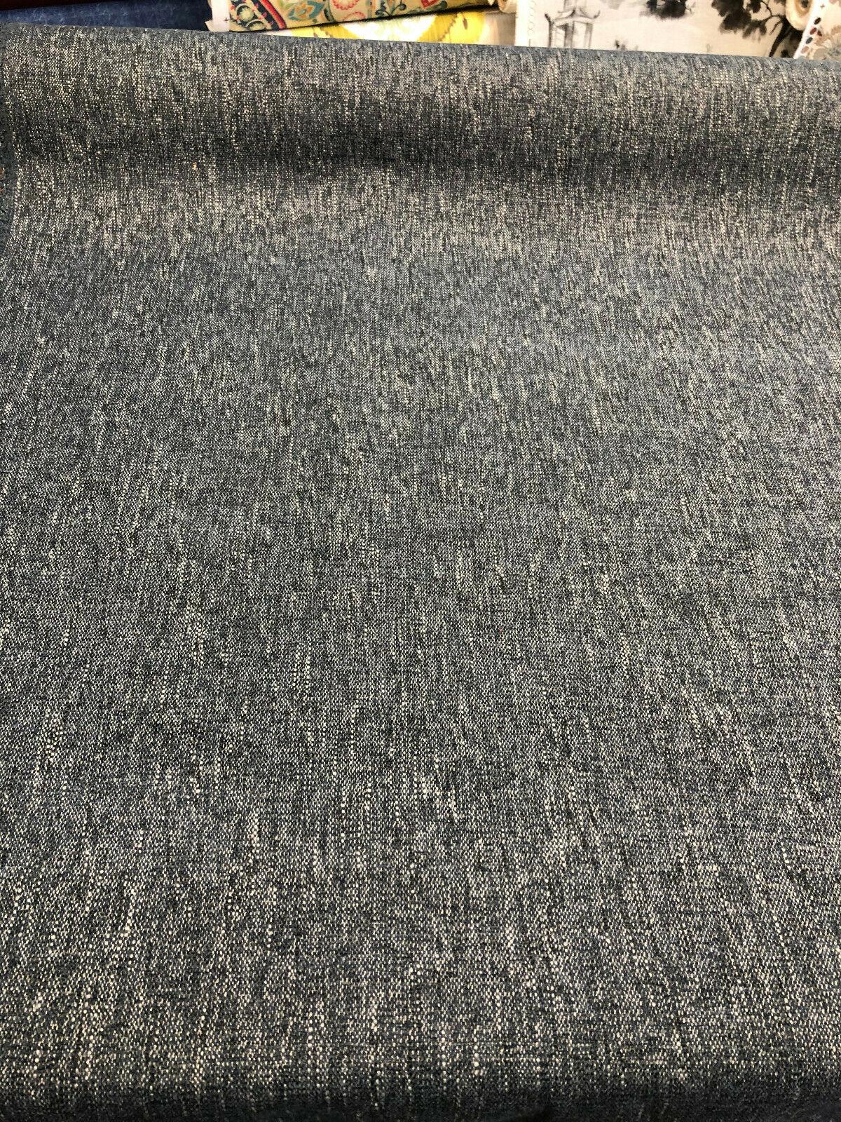 Avenger Denim Tweed Soft Chenille Upholstery Fabric - Denim Blue Tweed, 54" Width (1 Yard)