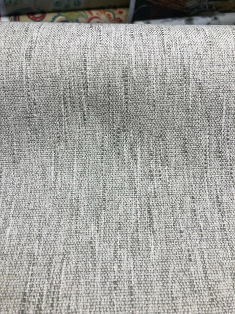 Avenger Pumice White Gray Tweed Soft Chenille Upholstery Fabric - Pumice White/Gray Tweed, 54" Width (1 Yard)