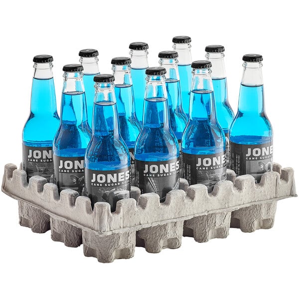 Jones Blue Bubblegum Soda 12 fl. oz. - 12/Case