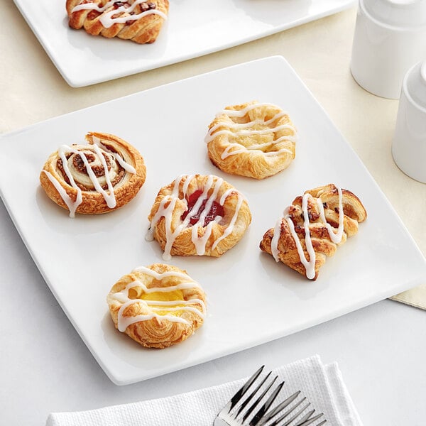 White Toque Ready-to-Bake Mini Danish Selection 24 Count of 5 Flavors - 120/Case