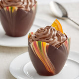Callebaut Medium Pastel Marbled Chocolate Tulip Cup - 36/Box