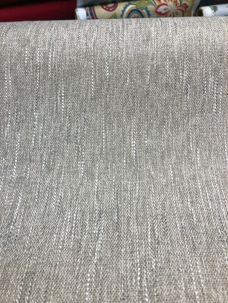 Avenger Driftwood Tweed Soft Chenille Upholstery Fabric - Taupe With White Tweed, 54" Width (1 Yard)