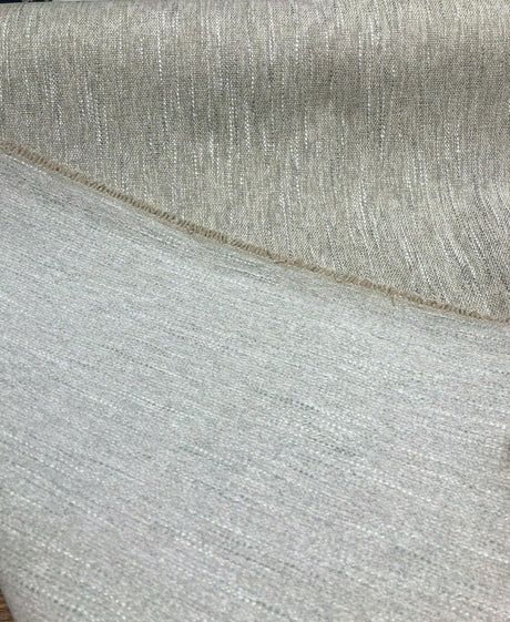 Avenger Driftwood Tweed Soft Chenille Upholstery Fabric - Taupe With White Tweed, 54" Width (1 Yard)