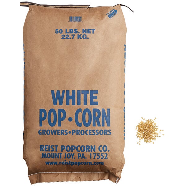 Reist White Large Butterfly Popcorn Kernels 50 lb.