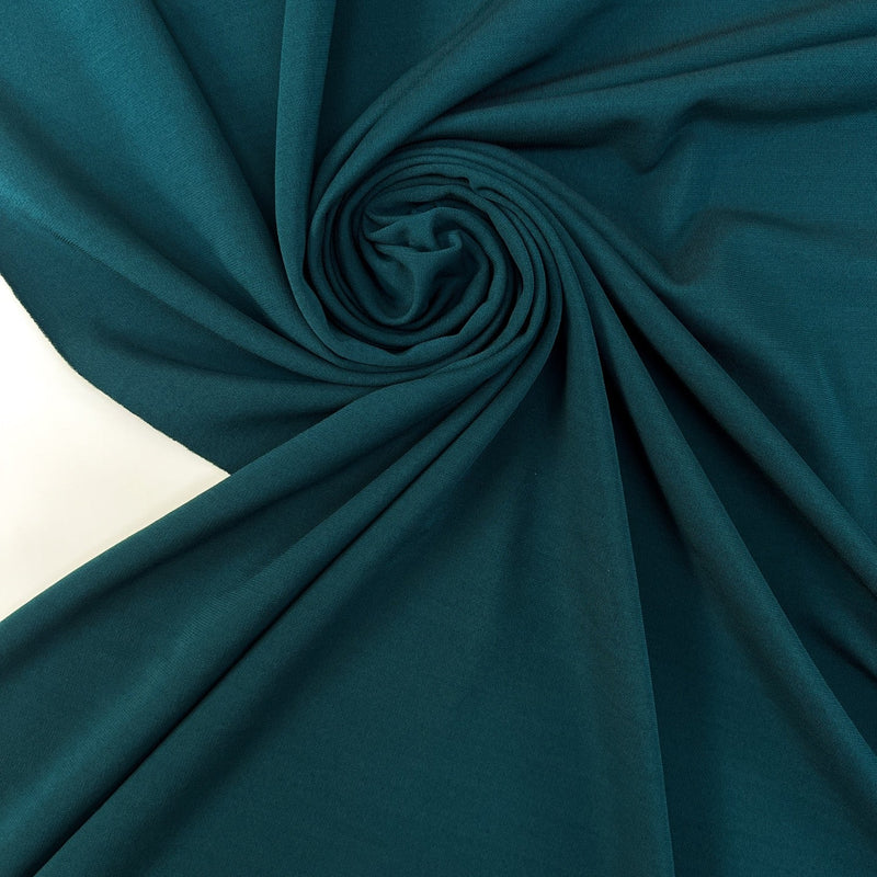 Cotton Elastane Knitted Fabric Green Blue