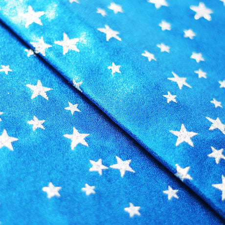 Matrix Stars And Stripes Nylon Spandex Fabric - Red Blue Silver Stars And Stripes Hologram, 58-60" Width (1 Yard)