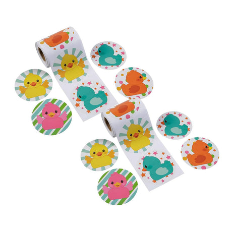 Lucky Duck Sticker Roll 100 Pieces