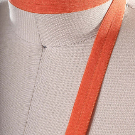 3 Yards Neon Orange Fold Over Elastic 5/8" Stretch Bias Trim for Hairbands & Masks