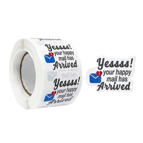 500 Pieces Wrapables Yessss Arrived Thank You Stickers Roll 1.5 Inch
