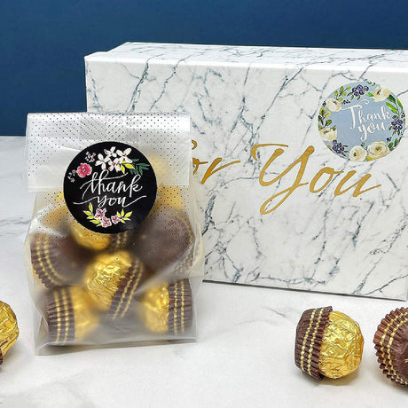 Wrapables 2" Thank You Stickers Roll Sealing Stickers and Labels 500 Pc Nature Bloom