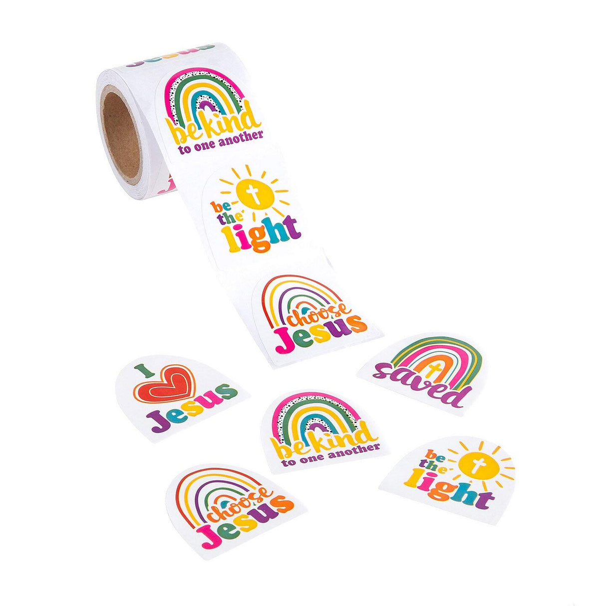 Be Kind Rainbow Sticker Roll 100 Pieces
