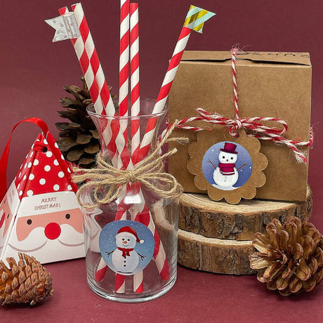 Wrapables Snowmen Stickers Label Roll Holiday Stickers 500 Pc