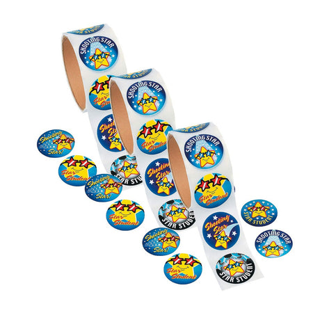 1 1/2" Star Student Sticker Roll 100 Pieces