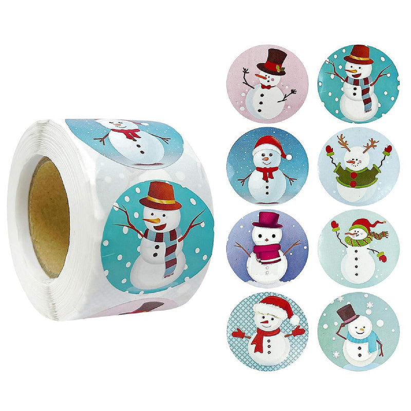 Wrapables Snowmen Stickers Label Roll Holiday Stickers 500 Pc