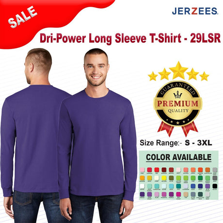 JERZEES® Dri-Power Crewneck Long Sleeve T-Shirt