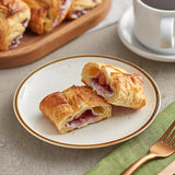 Orange Bakery Ready-to-Bake Blueberry Cream Cheese Filled Croissant 3.8 oz. - 80/Case