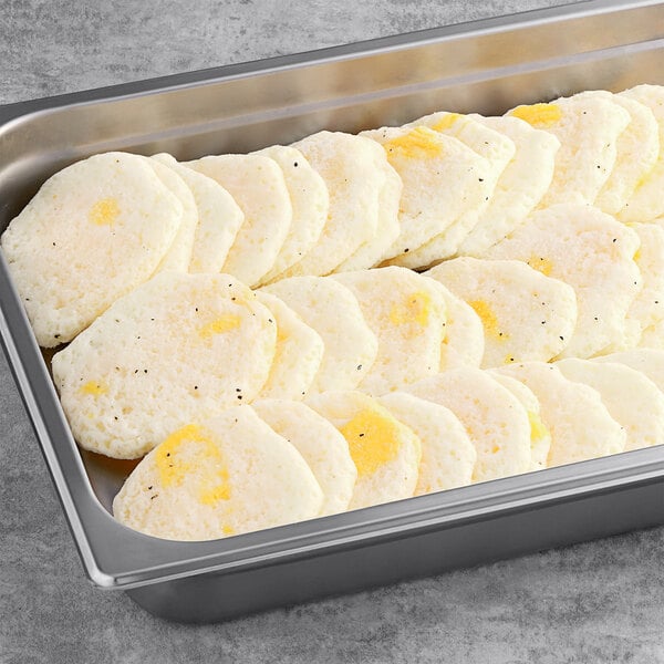 Papetti's Homestyle Fried Egg Patty with Ground Black Pepper 1.5 oz. - 168/Case