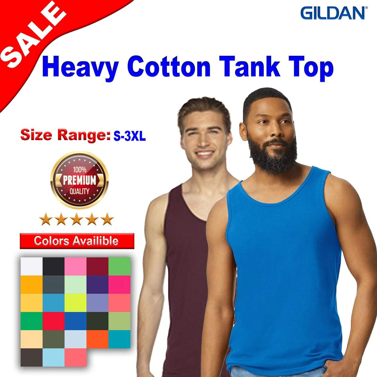 Gildan® Heavey Cotton Sleeveless Tank Top - G5200