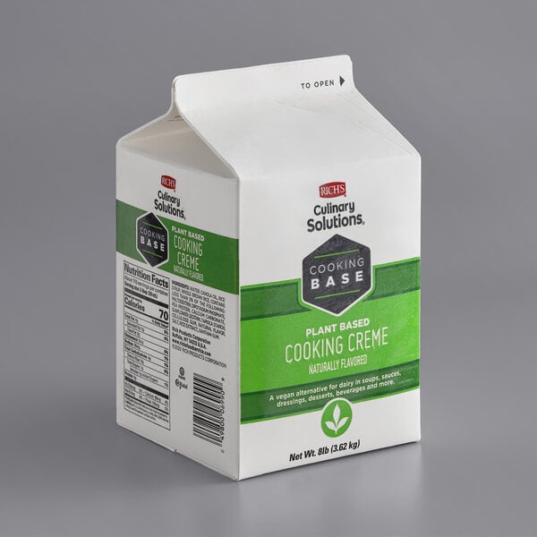 Rich's Culinary Solutions Plant-Based Heavy Cooking Creme 8 lb. - 4/Case