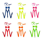 Kids Neon Suspender, Bowtie Accessory Set