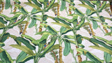 Beverly Hills Malaga Cotton Canvas Fabric - Green Tree Leaf Print, 54" Width (1 Yard)