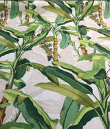 Beverly Hills Malaga Cotton Canvas Fabric - Green Tree Leaf Print, 54" Width (1 Yard)