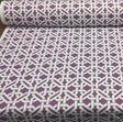 Mill Creek Haldor Polyester Fabric - Purple Printed Diamond Lattice Tropical, 54" Width (1 Yard)