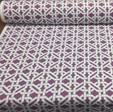 Mill Creek Haldor Polyester Fabric - Purple Printed Diamond Lattice Tropical, 54" Width (1 Yard)