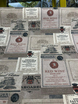 Merlot Wine Bottles Sauvignon Red Wine Linen Print Fabric - Wine Bottles, 55" Width (1 Yard)
